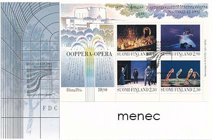 Ooppera 1993, 2x pienoisarkki BL 10 + FDC 