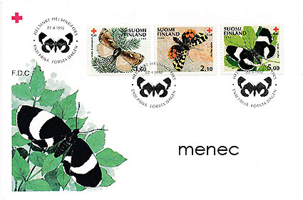 Punainen Risti 1992, 6 kpl + FDC 