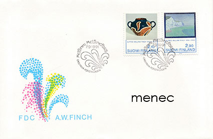 A. W. Finch 1991, 4 kpl + FDC 