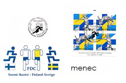 Suomi - Ruotsi 1994, 2x vihko V25 + FDC 
