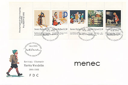 Martta Wendelin 1993, 2x vihko V21 + FDC 