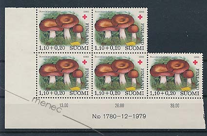 Punainen risti 1980, 0,90+0,15, 5 kpl 