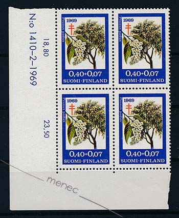 Tuberkuloosi 1969, 0,40+0,07, nelilö 