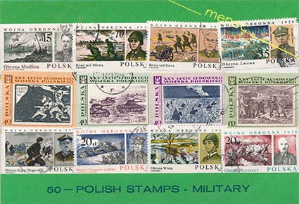 Polish Stamps - Military -myyntierä, 50 kpl 