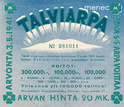 Maalaisliiton talviarpa 1941 