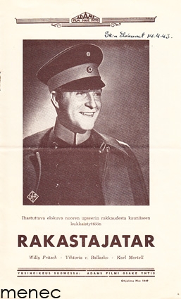 Rakastajatar, elokuvamainos 