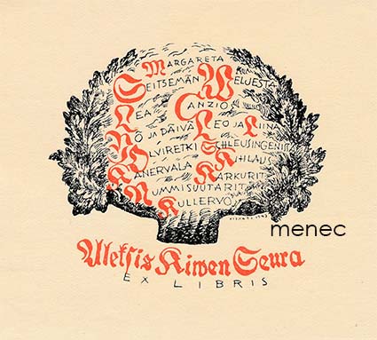 Exlibris, Aleksis Kiven Seura 