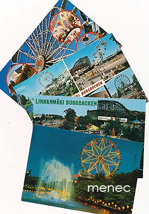 Linnanmäki-kortteja, 4 kpl 