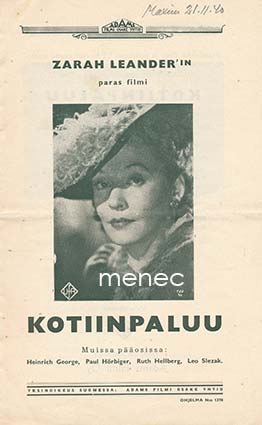 Kotiinpaluu, elokuvamainos 
