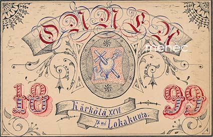 Kärkölä 26.10.1899, somistettu kortti 