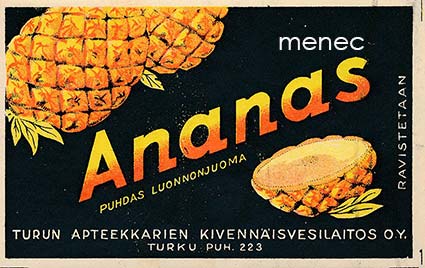 Ananas. Puhdas luonnonjuoma 