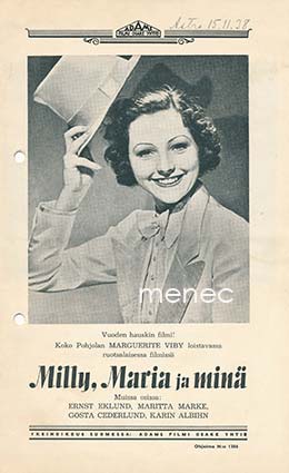 Milly, Maria ja minä, elokuvamainos 