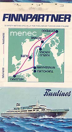 Tulitikkuetiketti, litteä aski, Finnpartner 