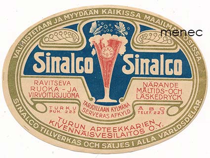Sinalco. Ravitseva ruoka- ja virvoitusjuoma 