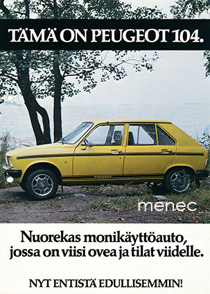 Peugeot 104, esite 