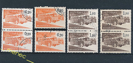 Autopakettimerkkejä 1963, 0,20 ja 1,00, 8 kpl 