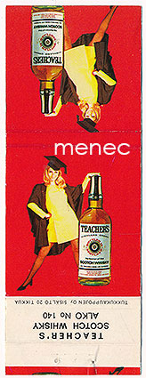 Tikkuetiketti, litteä, Teacher's Scotch Whisky 