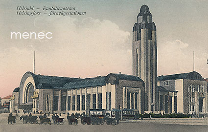 Helsinki, Rautatieasema, vossikka-asema, raitiovaunu 