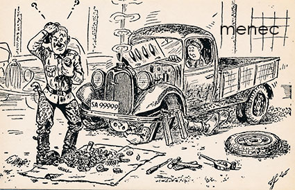 Johansson, Tauno - Sotilasautokorjaamossa 