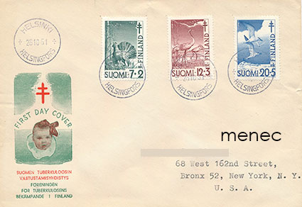 Tuberkuloosi 1951, FDC 