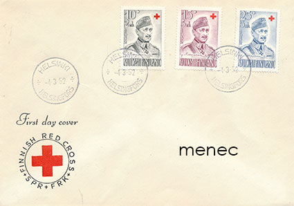 Mannerheim 1952, sarja, FDC 