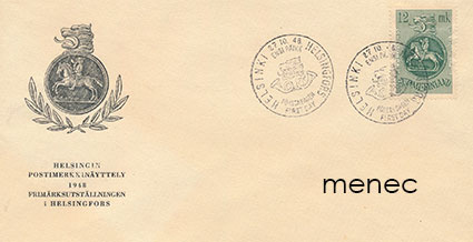 Postimerkkinäyttely 1948, 12 mk, FDC 