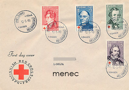 Punainen Risti 1948, FDC 