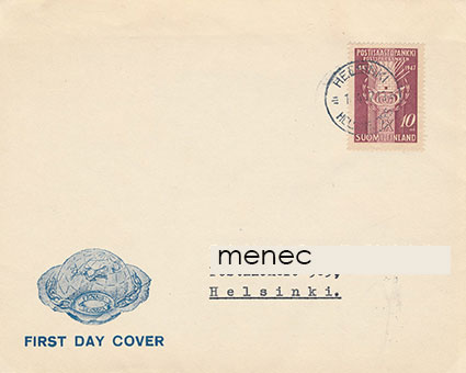 Postisäästöpankki 60 vuotta 1947, FDC 
