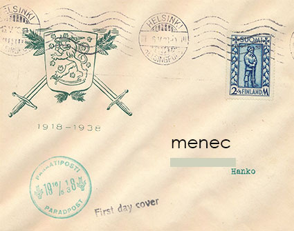 Rintamamies 1938, FDC 