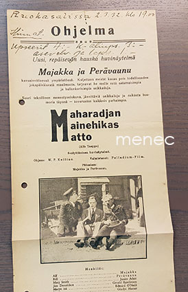 Majakka ja Perävaunu, Maharadjan mainehikas matto, elokuvamainos 