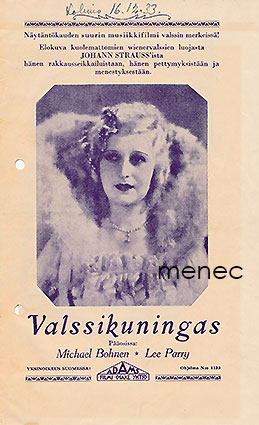 Valssikuningas, elokuvamainos 