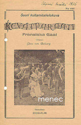 Kevätparaati, elokuvaesite 