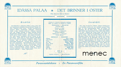 Idässä palaa, elokuvaesite 