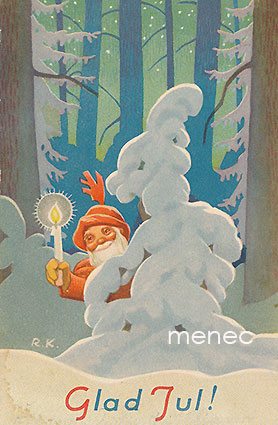 Koivu, Rudolf - Tonttu kurkistaa kuusen takaa 