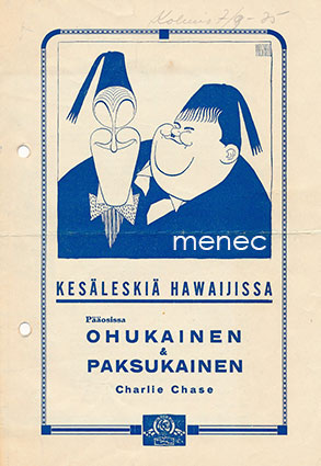 Ohukainen ja Paksukainen, Kesäleskiä Hawaijissa, elokuvaesite 