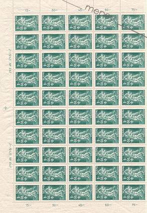 Urheilumerkki 1+0,50 1945, arkki 100 kpl 