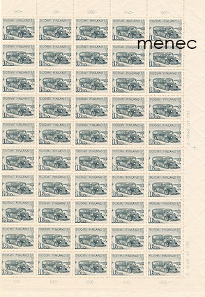 Yleismerkki 1946, postiauto 16 mk, arkki 