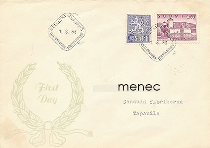 Yleismerkit 0,05 ja 0,60 1963, FDC, kirjattu, Kanadaan 