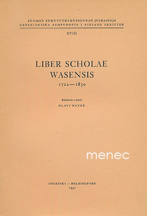 Liber scholae Wasensis 1722-1830 