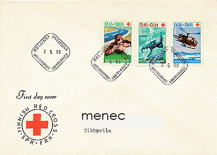 Punainen Risti 1966, FDC 