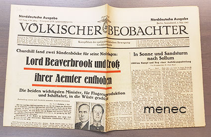 Völkischer Beobachter 3. Mai 1941. Norddeutsche Ausgabe  1941,123