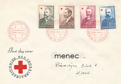 Punainen Risti 1956, FDC 