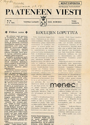 Paateneen viesti  1943,20
