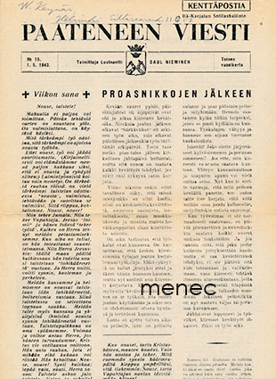 Paateneen viesti  1943,15