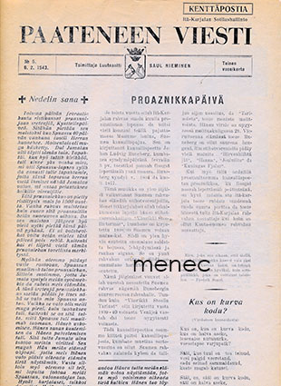 Paateneen viesti  1943,5