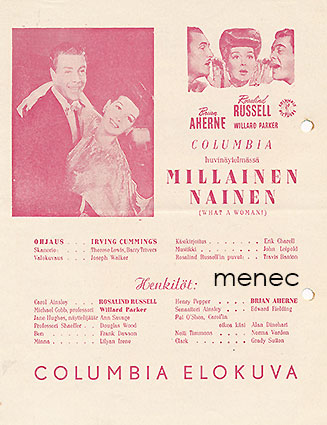 Millainen nainen, elokuvaesite 