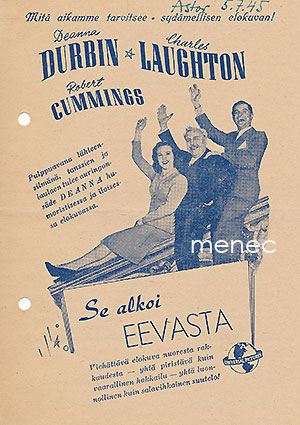 Se alkoi Eevasta, elokuvaesite 