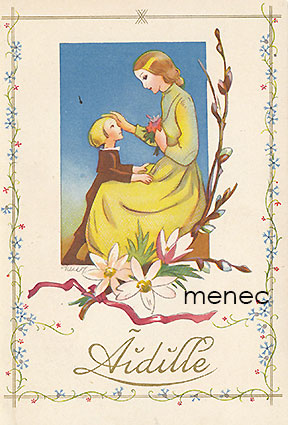 Wendelin, Martta - Äiti ja poika, taittokortti 