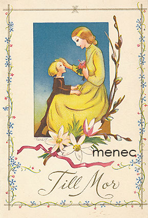 Wendelin, Martta - Äiti ja poika, taittokortti 
