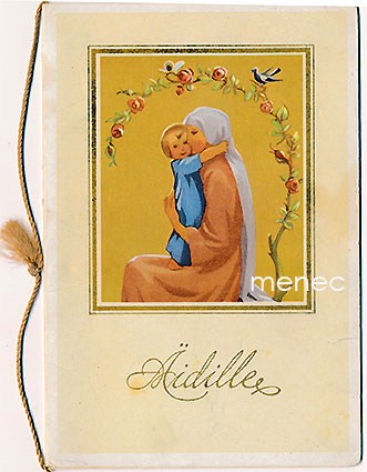 Wendelin, Martta - Maria ja Jeesus-lapsi, taittokortti 